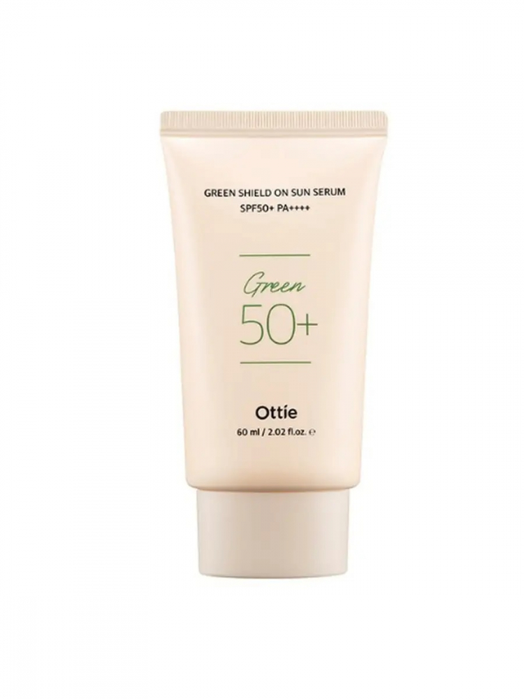 Солнцезащитная сыворотка для чувствительной кожи OTTIE Green Shield On Sun Serum SPF50+PA++++ 60ml