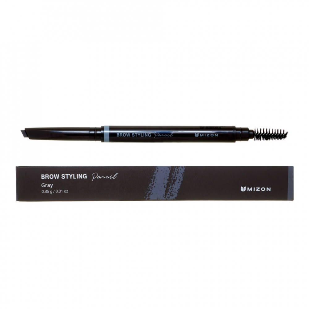 Автокарандаш для бровей с щеточкой (серый) Mizon Brow Styling Pencil [GRAY] 12g