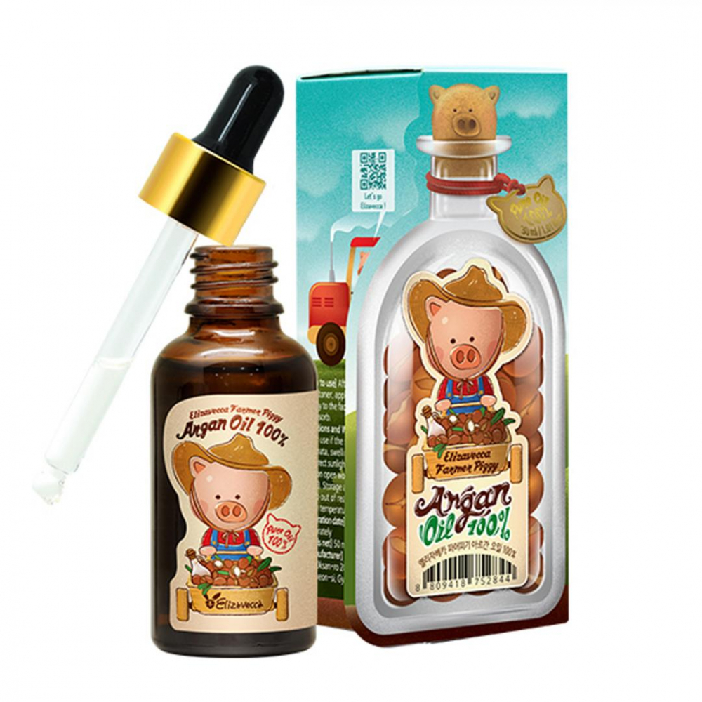 Аргановое масло для лица, тела и волос Elizavecca Farmer Piggy Argan Oil 100% 30ml