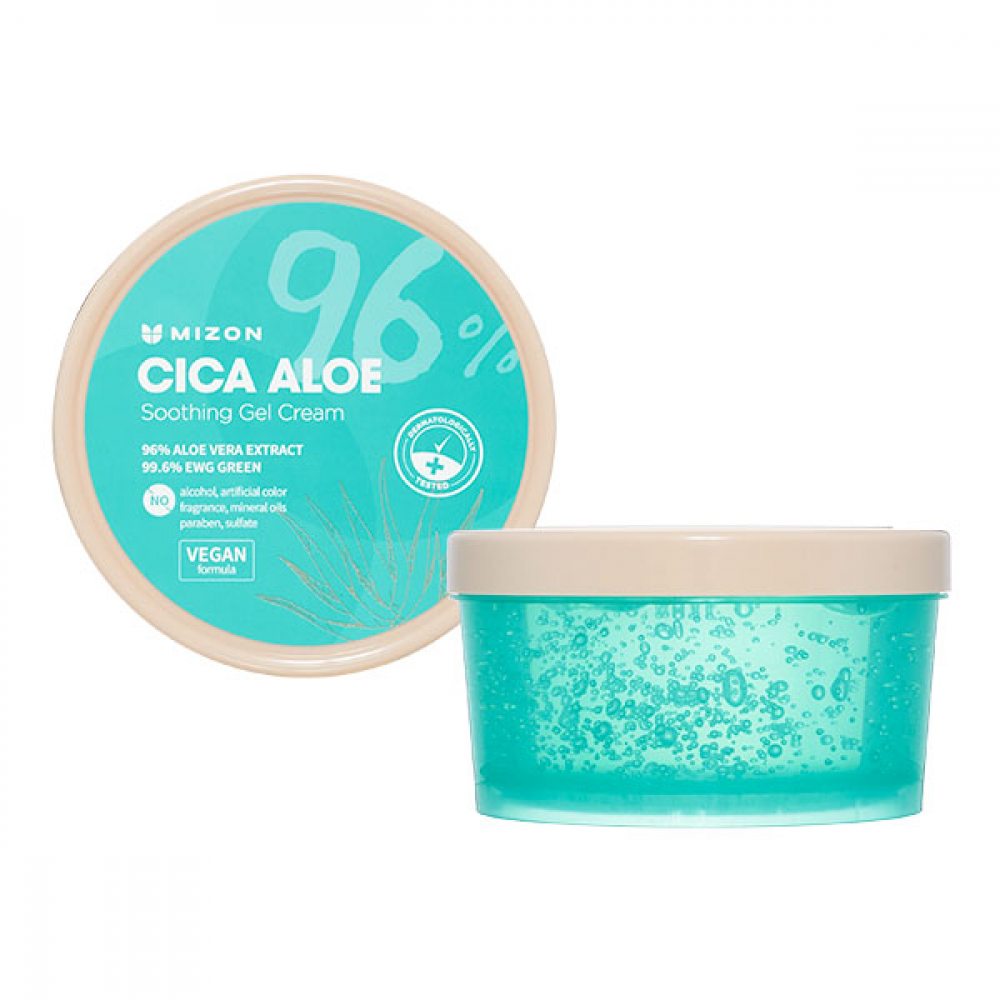 Гель-крем для лица с экстрактом алоэ вера и центеллы Mizon Cica Aloe Soothing Gel Cream 300g