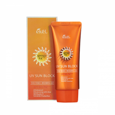 Солнцезащитный крем с экстрактом алоэ Ekel UV Sun Block SPF 50/PA+++ 70ml