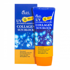 Солнцезащитный крем с коллагеном Ekel UV Soothing &amp; Moisture Collagen Sun Block SPF 50/PA+++ 70ml