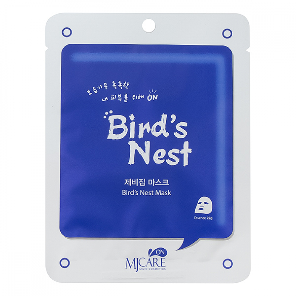 Тканевая маска для лица с экстрактом ласточкиного гнезда Mijin MJ Care On Bird's Nest Mask 25g