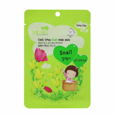 Тканевая маска для лица с экстрактом слизи улитки MIJIN Mj Care Daily Dewy Snail Mask Pack 25g