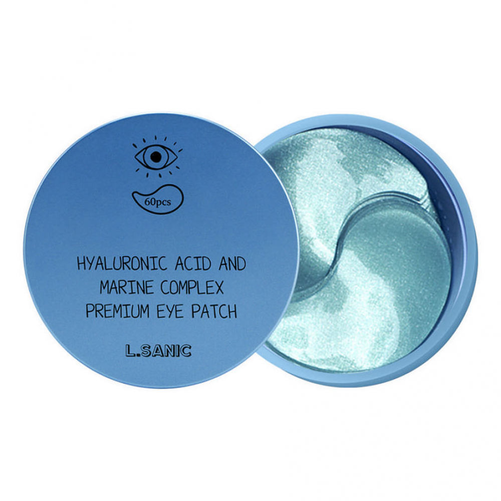 Гидрогелевые патчи L.Sanic Hyaluronic Acid And Marine Complex Premium Eye Patch 60 pieces