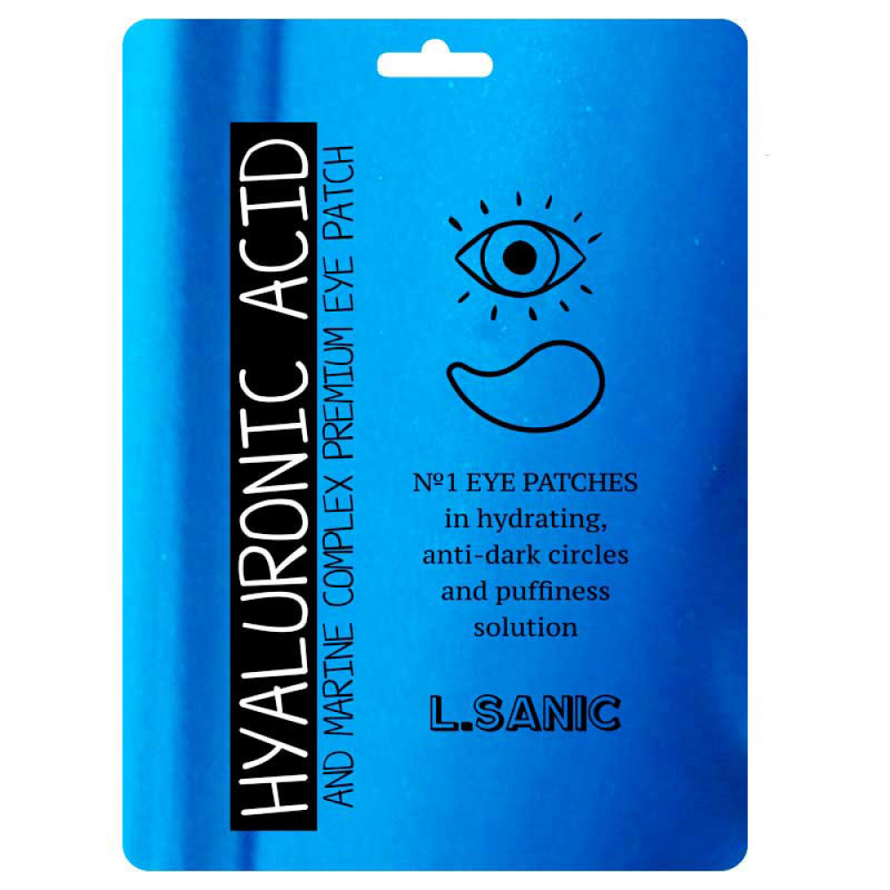 Гидрогелевые патчи L.Sanic Hyaluronic Acid And Marine Complex Premium Eye Patch (Single) 1 couple