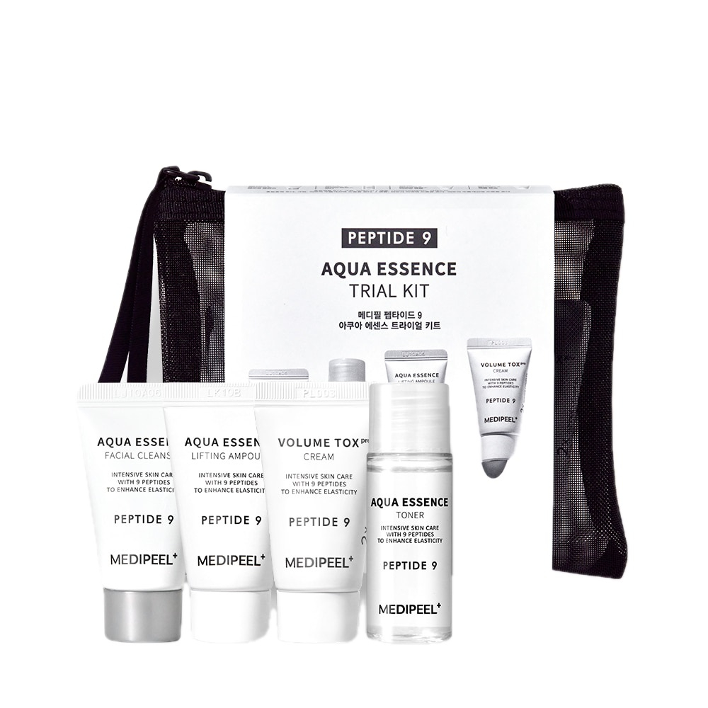 Омолаживающий набор миниатюр с пептидами MEDI-PEEL Peptide9 Aqua Essence Trial Kit 20ml+15ml*2+15g