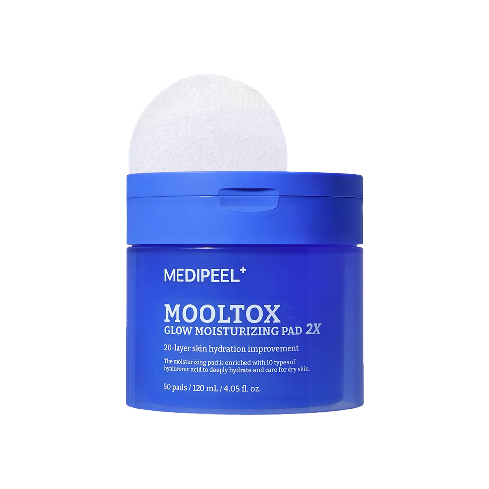 MEDIPEEL Mooltox Glow Moisturizing Pad 2X Интенсивно увлажняющие ПЭДы 50pcs