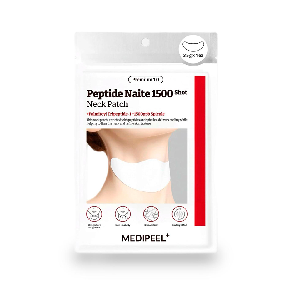 MEDIPEEL Peptide Naite 1500 Shot Neck Patch Омолаживающая патч-маска для шеи 3.5г*4pcs