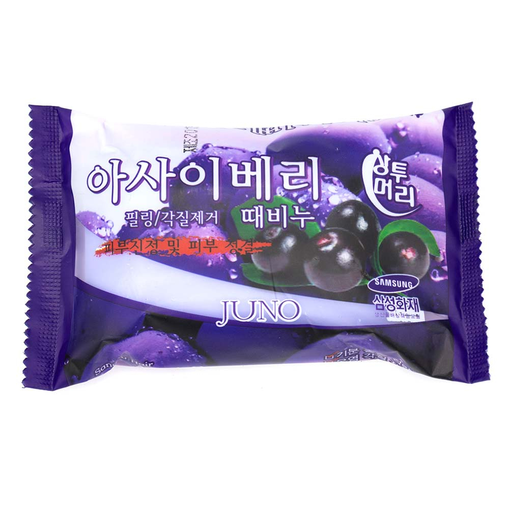 Мыло с отшелушивающим эффектом с экстрактом ягод асаи Juno Acai Berry Peeling Soap 150g