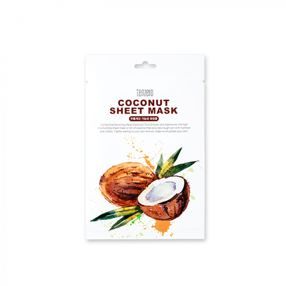 Тканевая маска для лица с экстрактом кокоса Tenzero Coconut Sheet Mask 25ml
