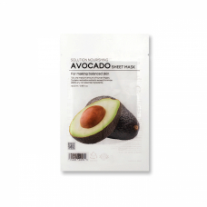 Питательная тканевая маска для лица с экстрактом авокадо Tenzero Solution Nourishing Avocado Sheet Mask 25ml