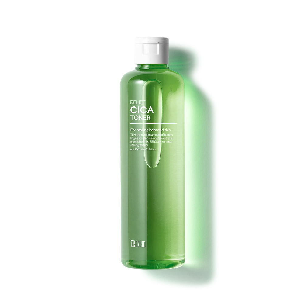 Восстанавливающий тонер для лица с экстрактом центеллы азиатской Tenzero Relief Cica Toner 300ml