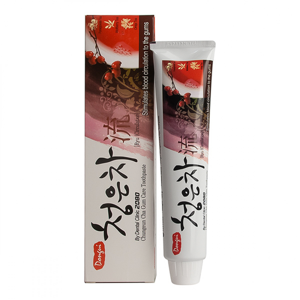 Зубная паста восточный чай с женьшенем Dental Clinic 2080 Toothpaste Cheong-En-Cha Ryu 125g