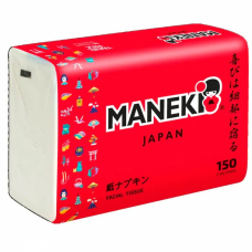 Maneki Салфетки бумажные белые 2слоя 150шт.
