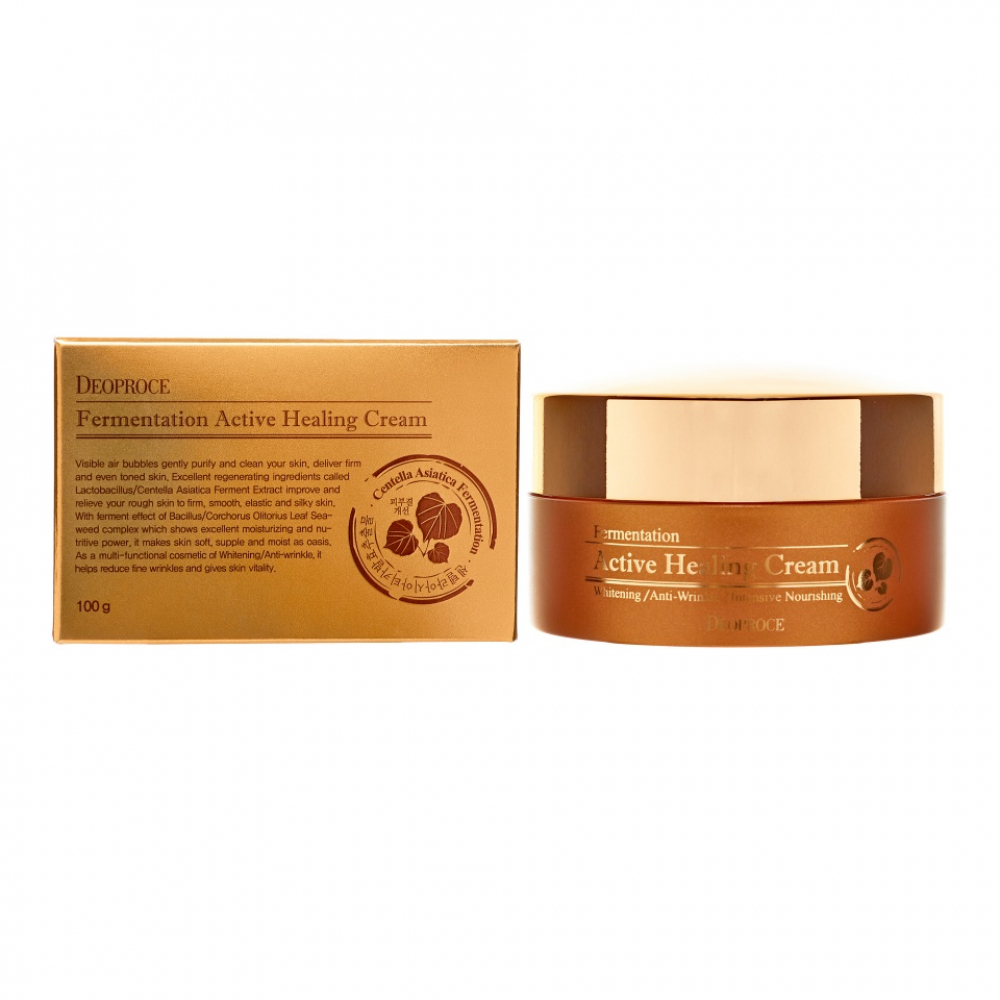 Восстанавливающий крем для лица с активными ферментами Deoproce Fermentation Active Healing Cream 100ml