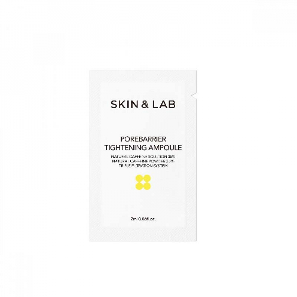 SKIN&amp;LAB Porebarrier Tightening Ampoule [Sachet] Сужающая поры ампульная сыворотка для лица с натуральным кофеином 2ml