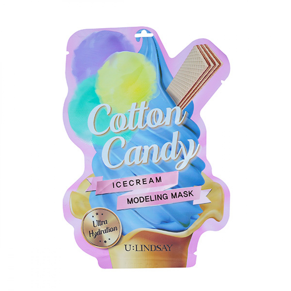 Моделирующая маска с ароматом сахарной ваты Lindsay U:Lindsay Cotton Candy Ice Cream Modeling Mask 50g+5g