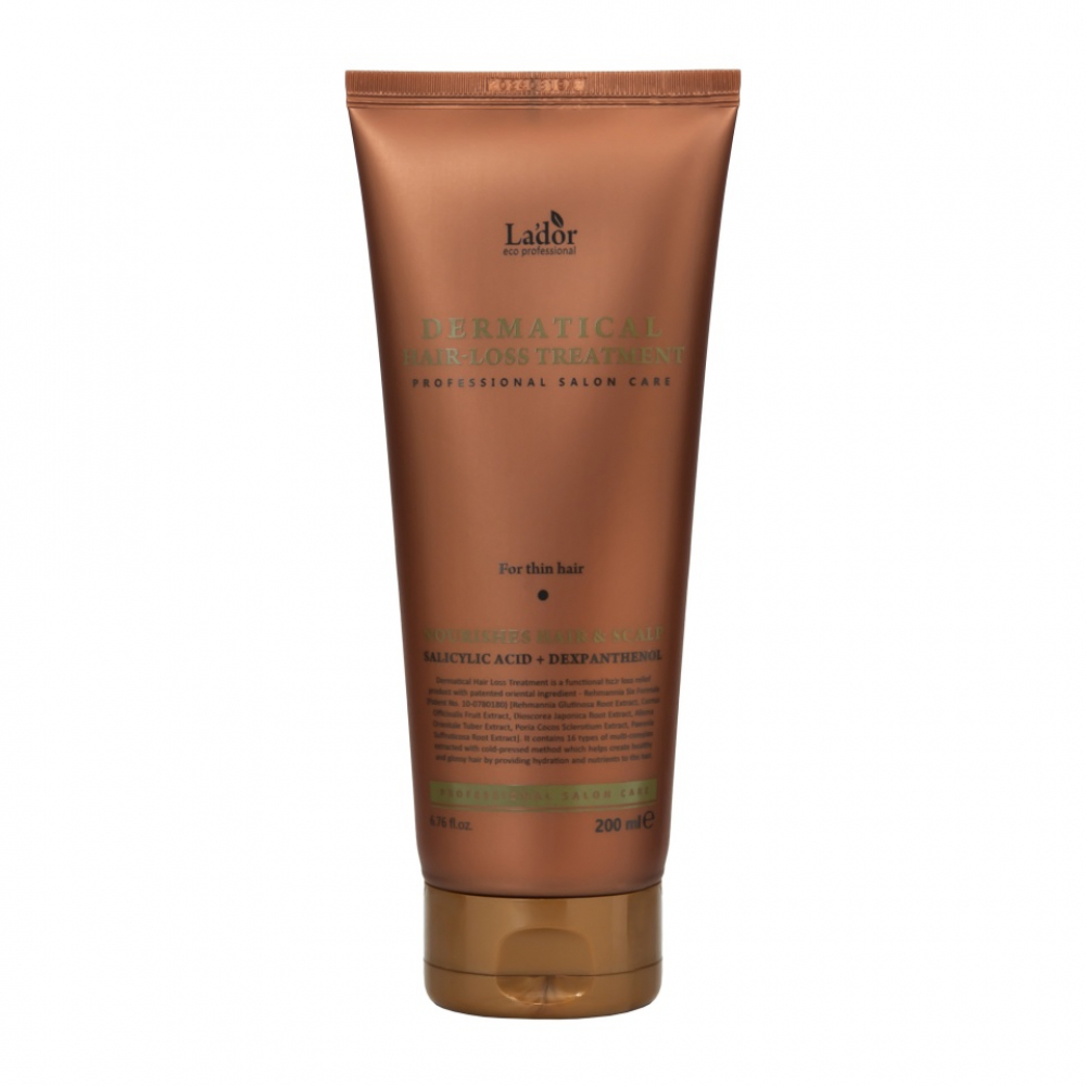 Укрепляющая маска для тонких волос La'dor Dermatical Hair Loss Treatment For Thin hair 230g