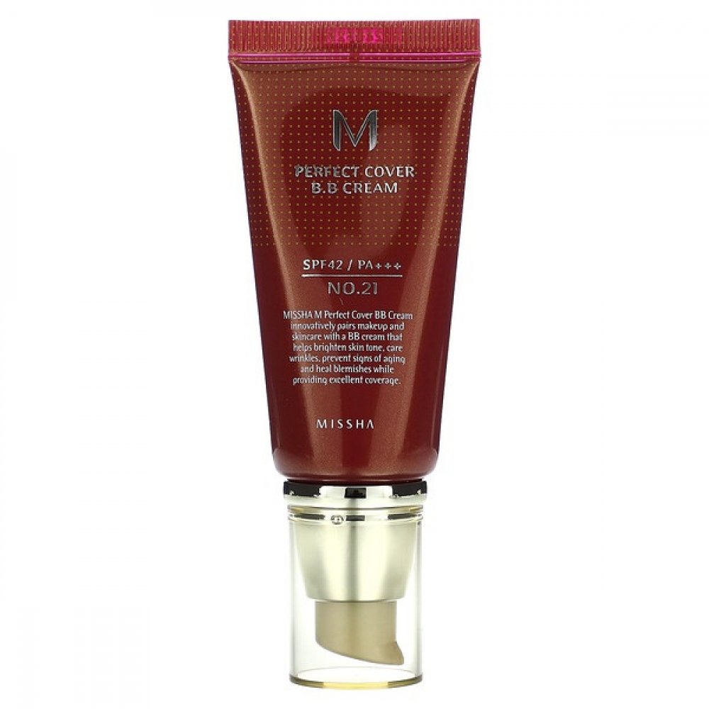 ВВ-крем для всех типов кожи MISSHA Perfect Cover BB Cream SPF42/PA +++50ml №21