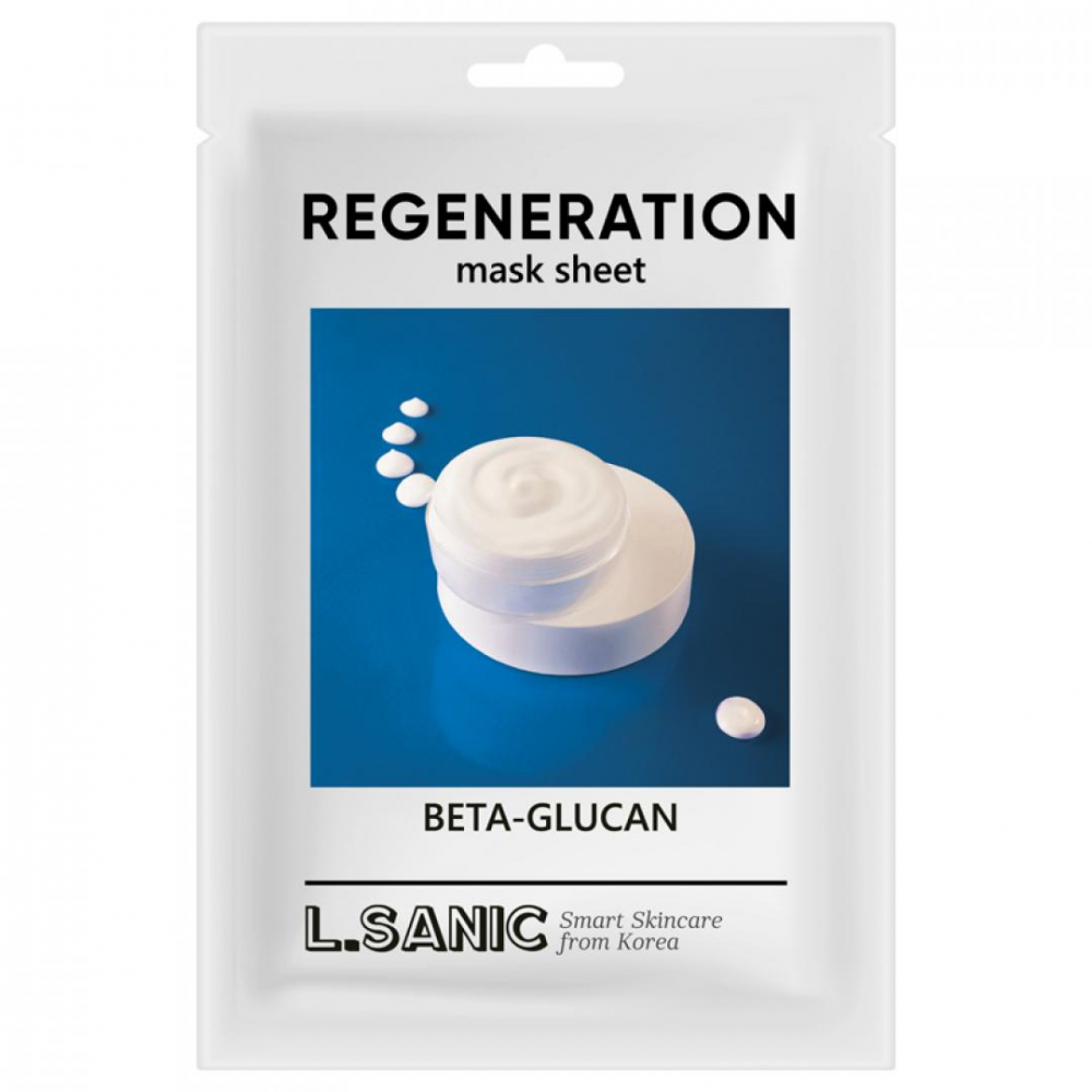 Восстанавливающая тканевая маска с бета-глюканом L.Sanic Beta-Glucan Regeneration Mask Sheet 25ml