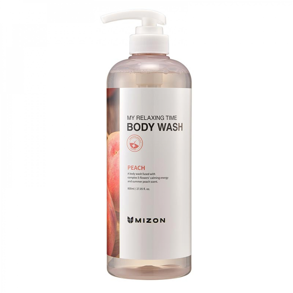 Mizon My Relaxing Time Body Wash [Peach] Гель для душа с экстрактом персика 800ml