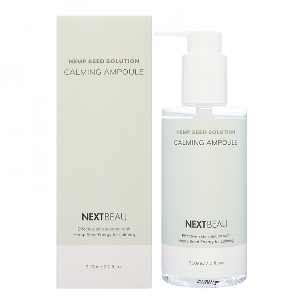 NEXTBEAU Hemp Seed Solution Calming Ampoule Успокаивающая сыворотка с маслом семян конопли 210 ml