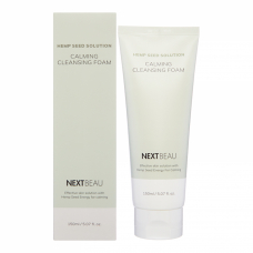 NEXTBEAU Hemp Seed Solution Calming Cleansing Foam Успокаивающая очищающая пенка для умывания с маслом семян конопли 150ml