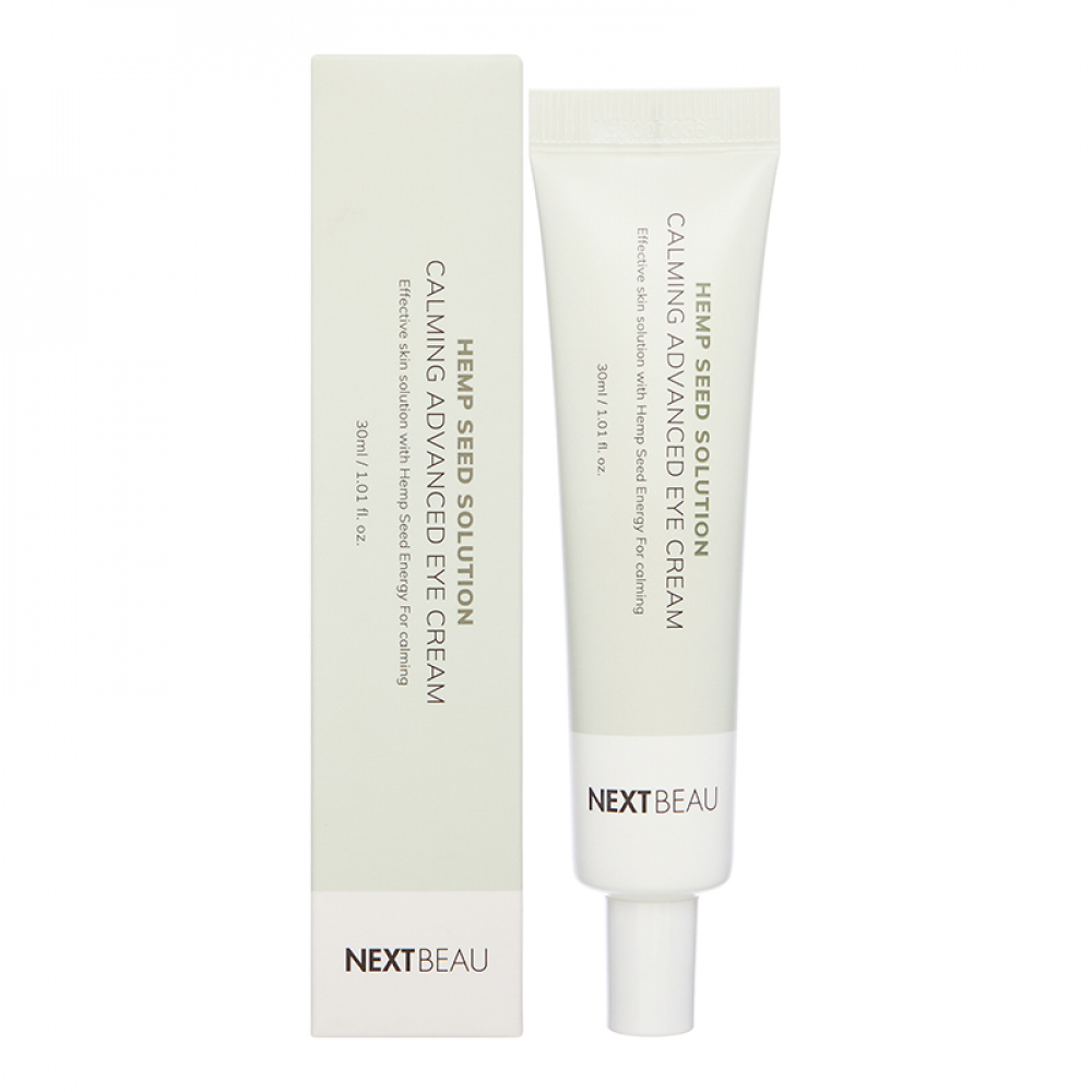 NEXTBEAU Hemp Seed Solution Calming Advanced Eye Cream Успокаивающий крем для кожи вокруг глаз с маслом семян конопли 30ml