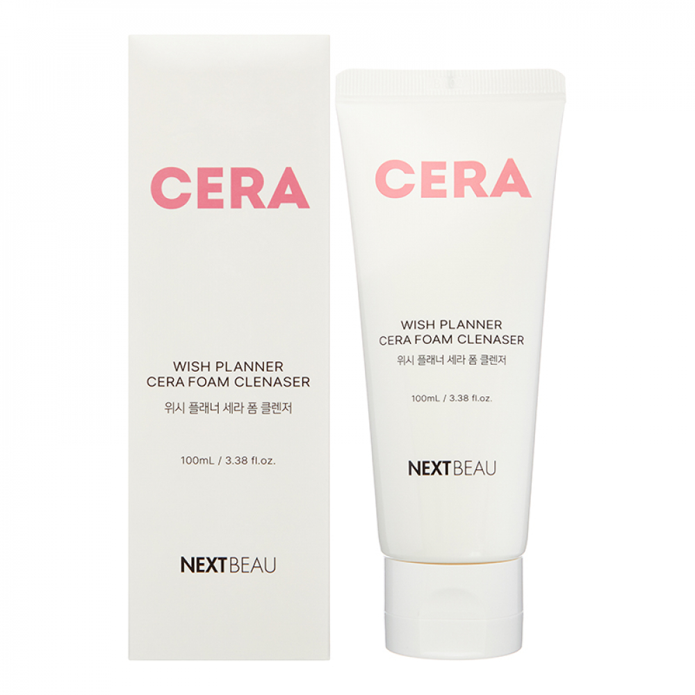 NEXTBEAU Wish Planner Cera Foam Cleanser Очищающая пенка для умывания с керамидами для чувствительной кожи 100ml