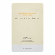 NEXTBEAU Niacinamide Solution Sheet Mask Brightening &amp; Pore Control Выравнивающая тканевая маска с ниацинамидом 22мл