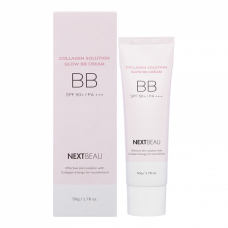 NEXTBEAU Collagen Solution Glow BB Cream SPF 50+ / PA+++ 02 Natural Beige Омолаживающий ББ крем с гидролизованным коллагеном 02 Натуральный бежевый 50
