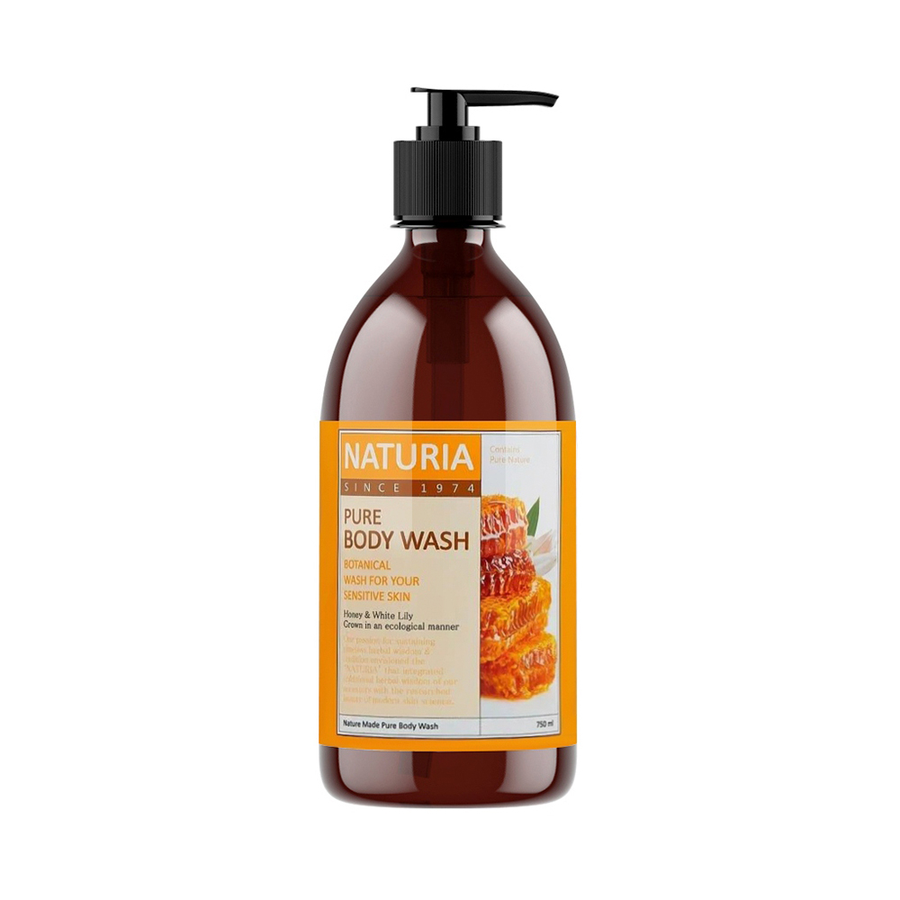 NATURIA Pure Body Wash (Honey & White Lily) Гель для душа Мед/Лилия 750ml