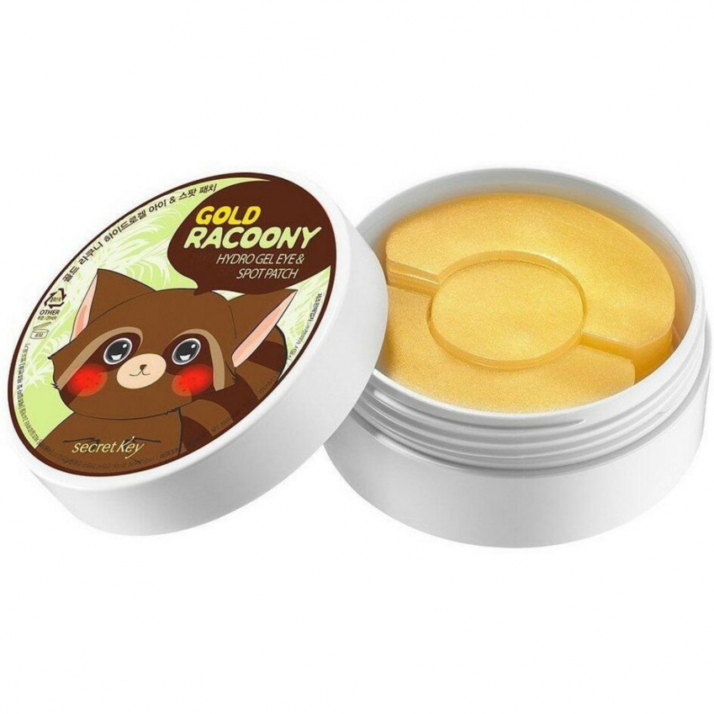 Патчи гидрогелевые для кожи под глазами Secret Key Gold Racoony Hydro Gel Eye &amp; Spot Patch 30+60 pieces